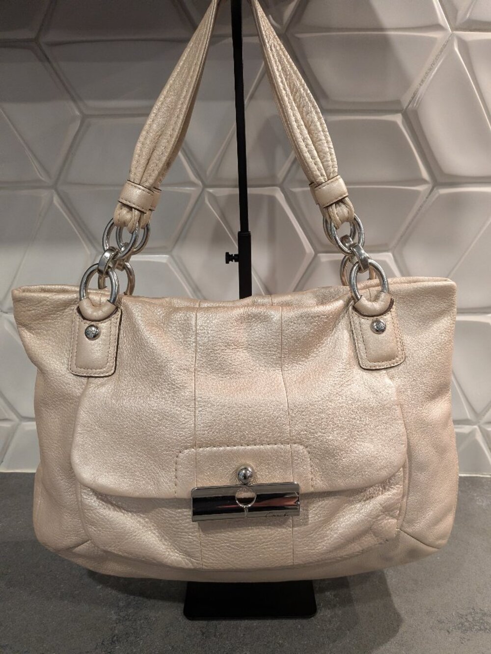 Coach 16814 Leather Kristin Zip Tote Handbag Shoulder Bag